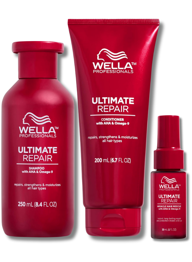Wella Professionals trio ultimate repair (SHAMPOO / CONDITIONER / MIRACLE BOOSTER) Holiday Kit