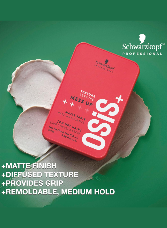 Schwarzkopf Professional OSiS+ Mess Up Matte Paste - MTMBEAUTY