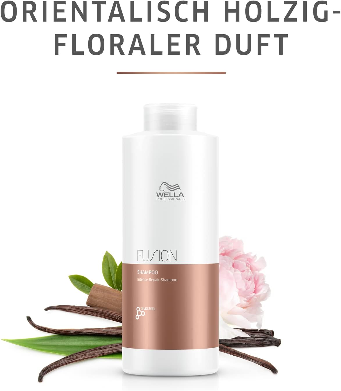 Wella Professionals Fusion Intense Repair Shampoo, 1L β Strengthens, Detangles & Protects Damaged Hair