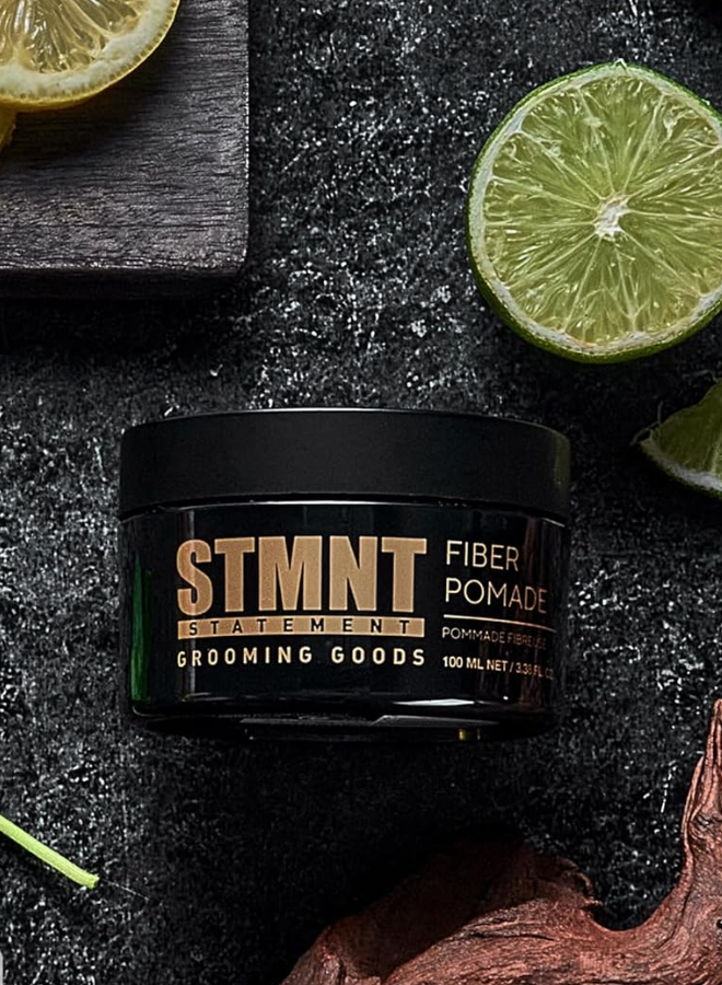 STMNT Grooming Goods Fiber Pomade, 3.38 oz – Strong Flexible Hold &amp; Natural Shine