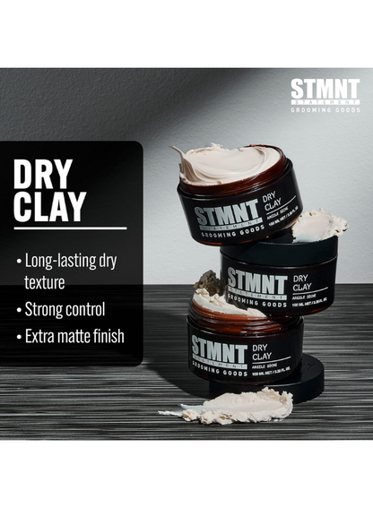 STMNT Grooming Goods Dry Clay, 3.38 oz – Extra Matte Finish &amp; Strong Hold