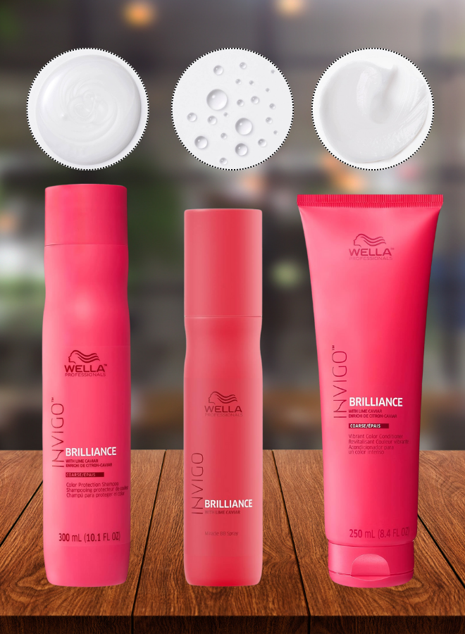 Wella Professionals Invigo Brilliance Trio Set (For Coarse Hair) Wella Professionals