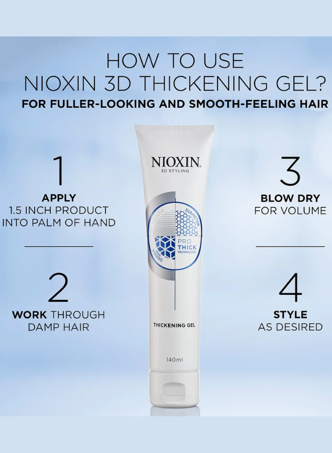 Nioxin 3D Styling Hair Thickening Gel (145.5g) Nioxin