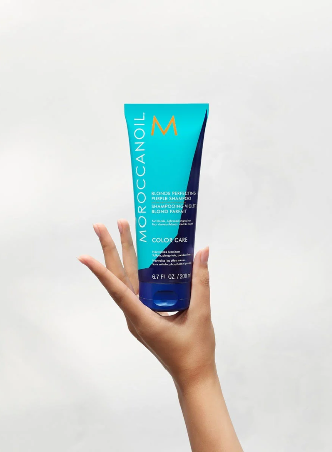 Moroccanoil Blonde Perfecting Purple Shampoo 6.7 oz (200 ml) - MTMBEAUTY