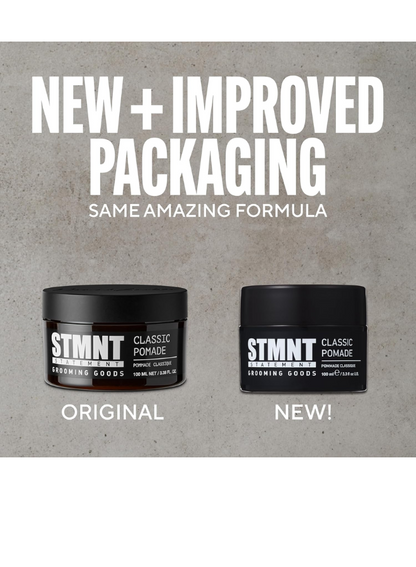 STMNT Grooming Goods Classic Pomade, 3.38 oz (100ml) – High Shine &amp; Strong Hold