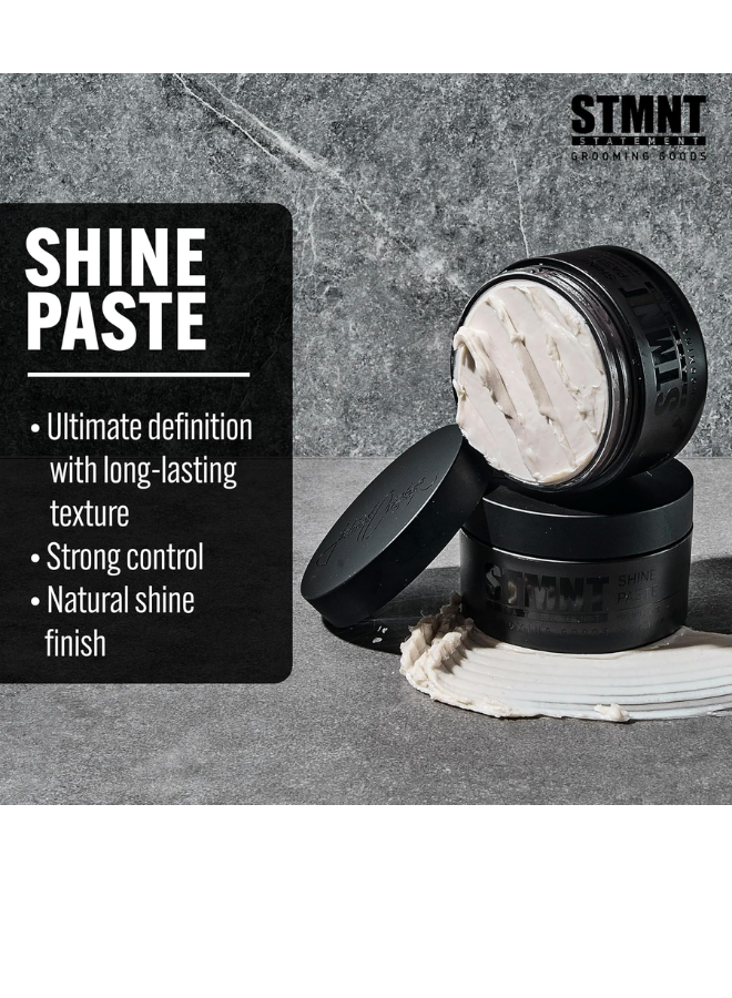 STMNT Grooming Goods Shine Paste, 3.38 oz (100ml) – Natural Shine &amp; Medium Hold