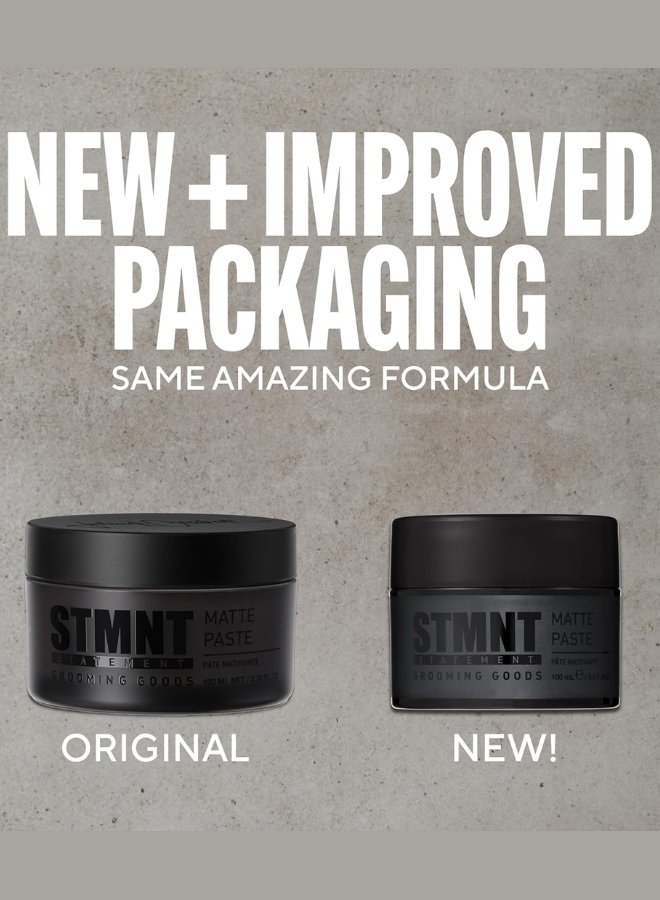 STMNT Grooming Goods Matte Paste, 3.38 oz – Strong Control &amp; Non-Greasy Matte Finish