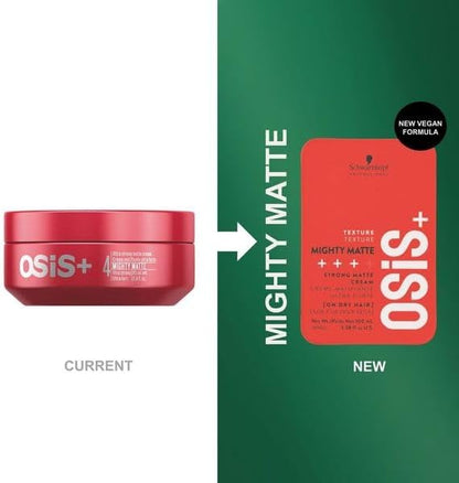 Schwarzkopf Professional Osis+ Mighty Matte, 3.38 oz (100ml) – Ultra Strong Matte Finish