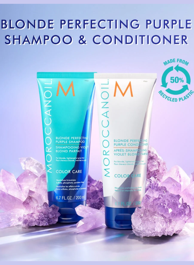 Moroccanoil Blonde Perfecting Purple Shampoo 6.7 oz (200 ml) - MTMBEAUTY