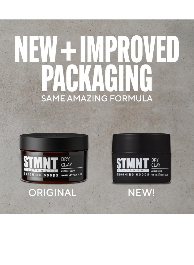 STMNT Grooming Goods Dry Clay, 3.38 oz – Extra Matte Finish &amp; Strong Hold