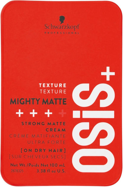 Schwarzkopf Professional Osis+ Mighty Matte, 3.38 oz (100ml) – Ultra Strong Matte Finish