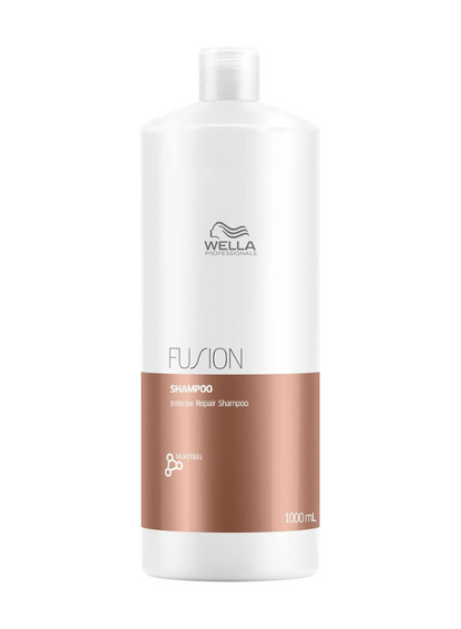 Wella Professionals Fusion Intense Repair Shampoo, 1L – Strengthens, Detangles &amp; Protects Damaged Hair